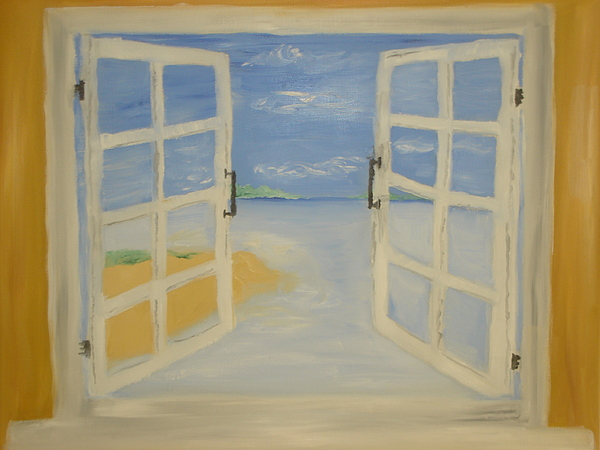 600x450 Open Window Painting By Christine Geadah - Open Window Painting