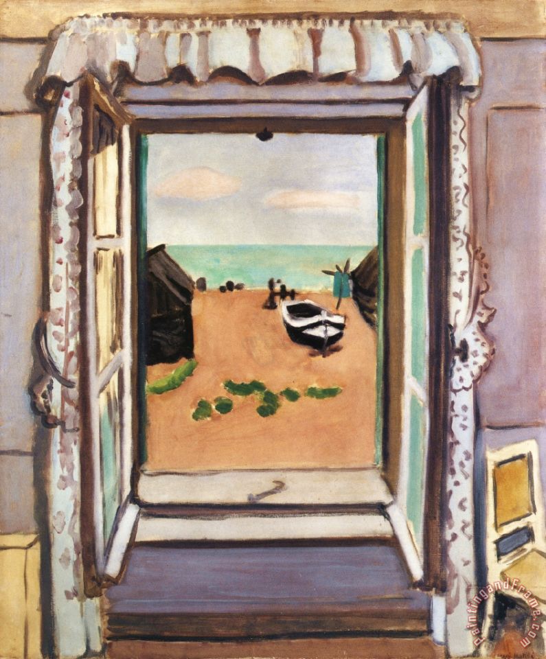795x960 Henri Matisse Open Window Etretat 1920 Painting - Open Window Painting