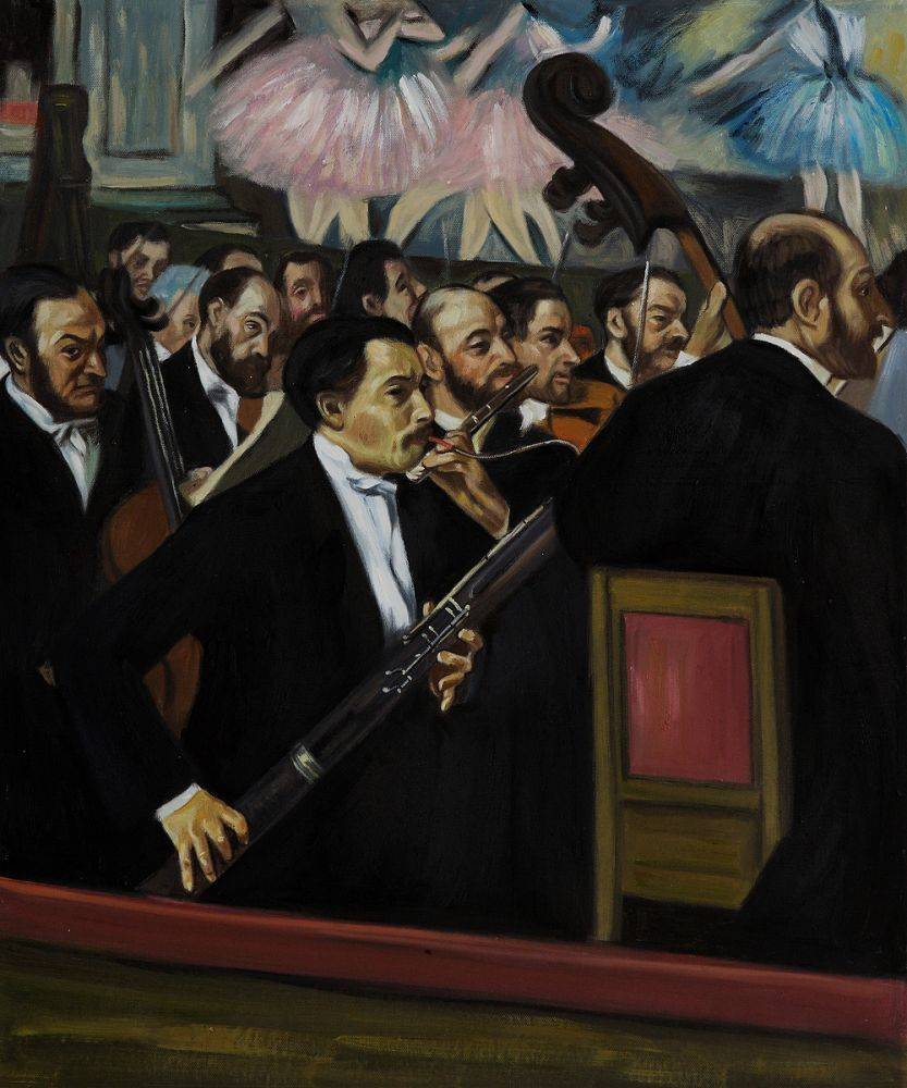 833x1000 The Orchestra - Opera Painting