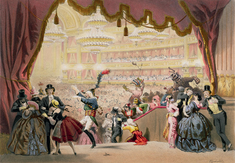 900x628 Ball At The Opera Painting By Eugene Charles Francois Guerard - Opera Painting