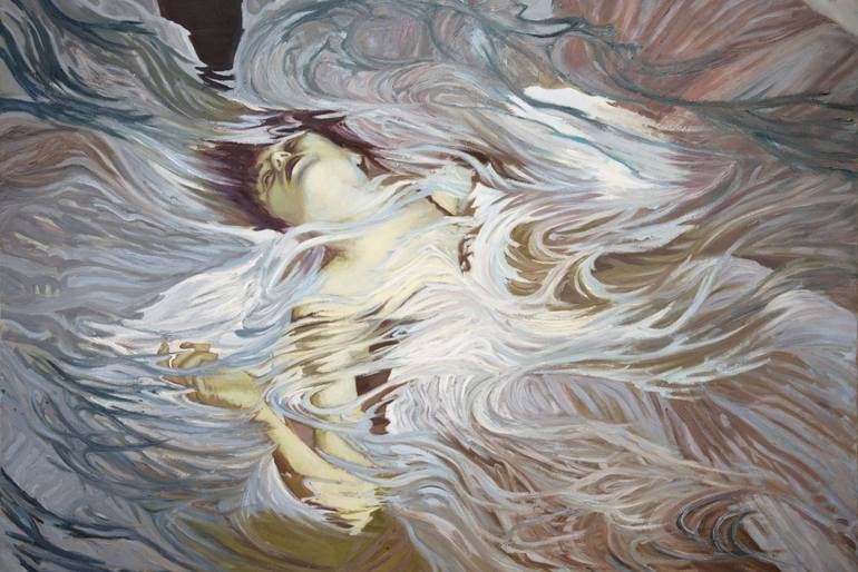 770x514 Saatchi Art White (Ophelia) Painting By Joanna Smielowska - Ophelia Painting