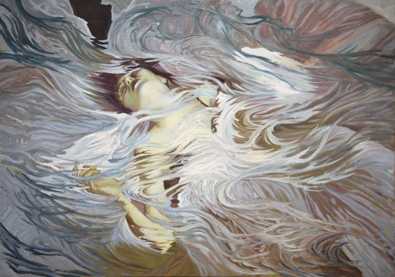 770x540 Saatchi Art White (Ophelia) Painting By Joanna Smielowska - Ophelia The Painting