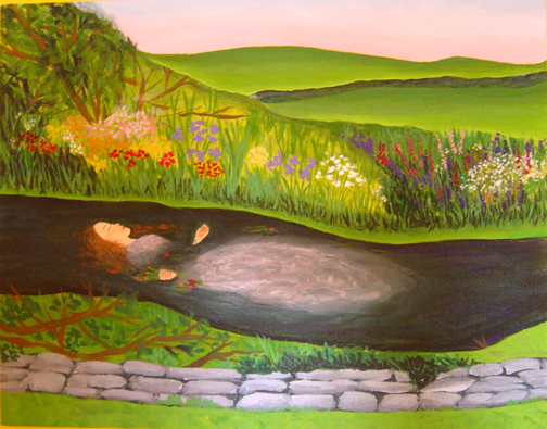 504x395 Lizhalloran Ophelia Reemerging - Ophelia The Painting