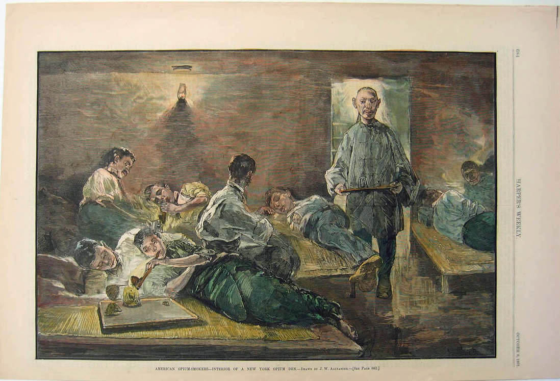 1098x747 Prints Old Amp Rare - Opium Den Painting