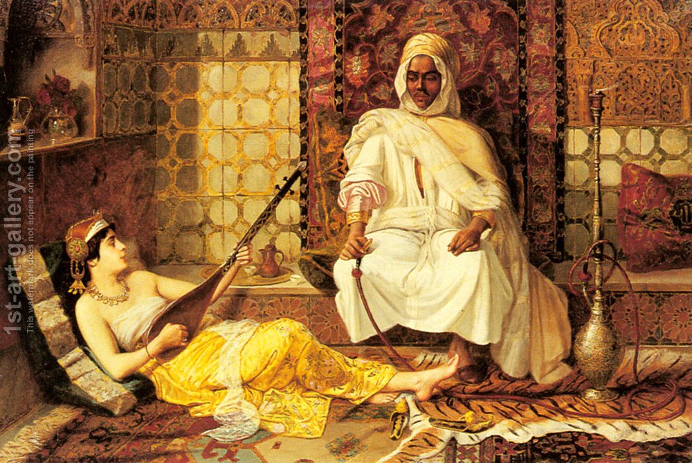 1000x669 The Opium Den Vincent G. Stiepevich Reproduction 1st Art Gallery - Opium Den Painting