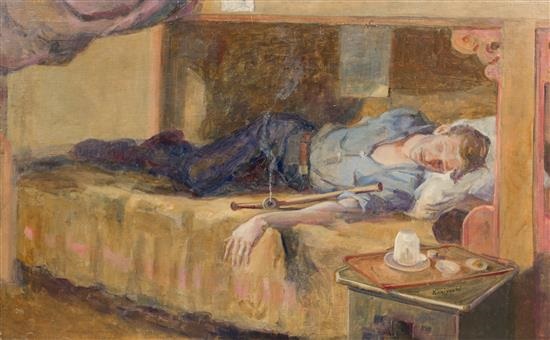 550x340 The Opium Den By Yasuo Kuniyoshi On Artnet - Opium Den Painting