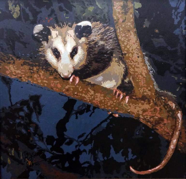 770x740 Saatchi Art Possum - Opossum Painting
