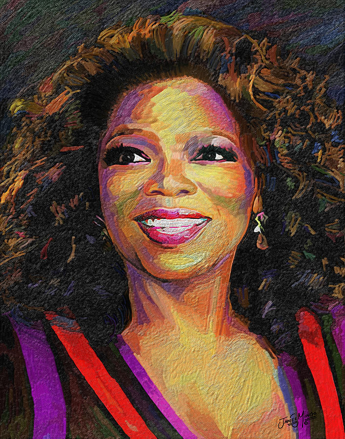 707x900 Oprah Painting By James Mingo - Oprah Painting