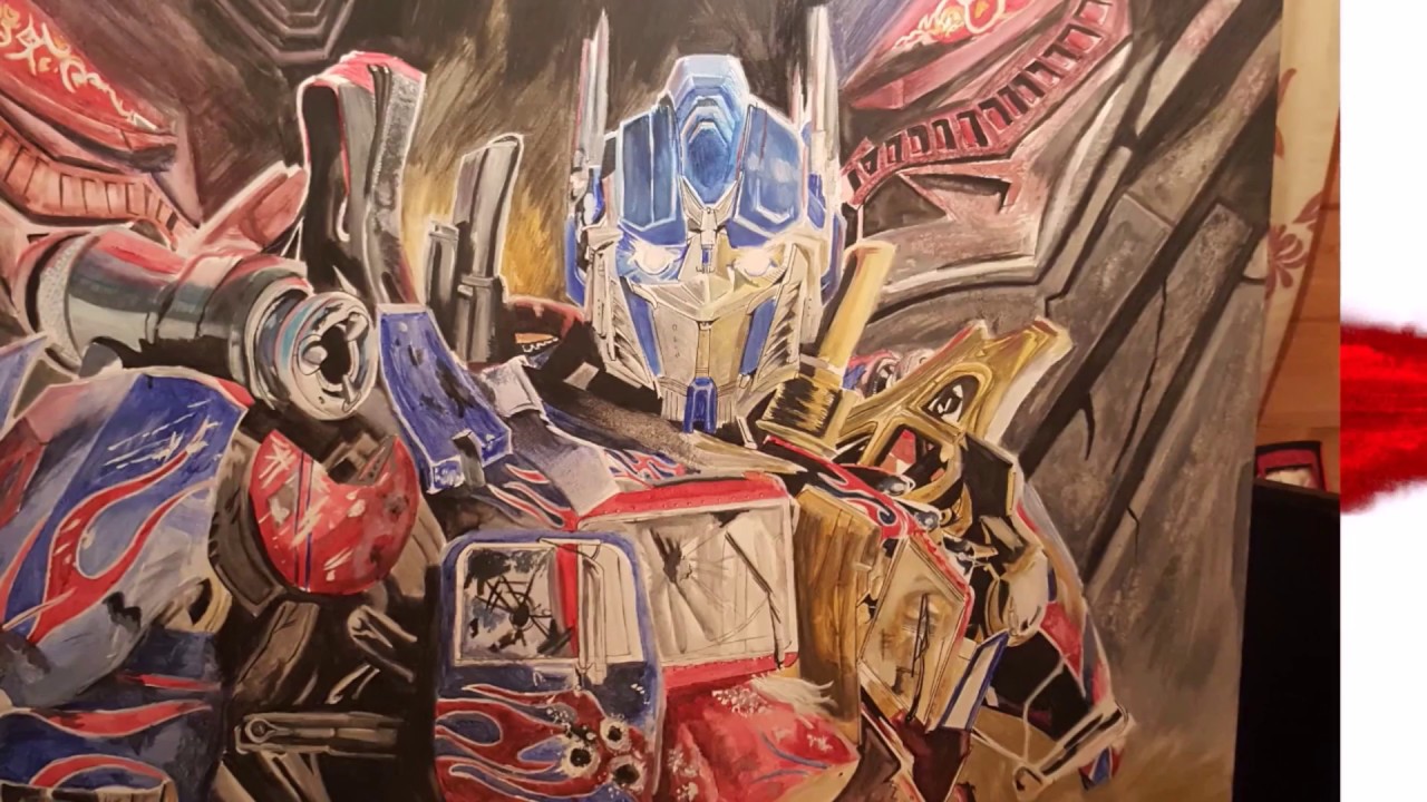 1280x720 Optimus Prime Transformers Revenge Of The Fallen Watercolour - Optimus Prime Painting