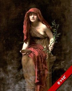 240x300 Oracle Priestess Woman Temple Of Apollo At Delphi Painting Art - Oracle Of Delphi Painting