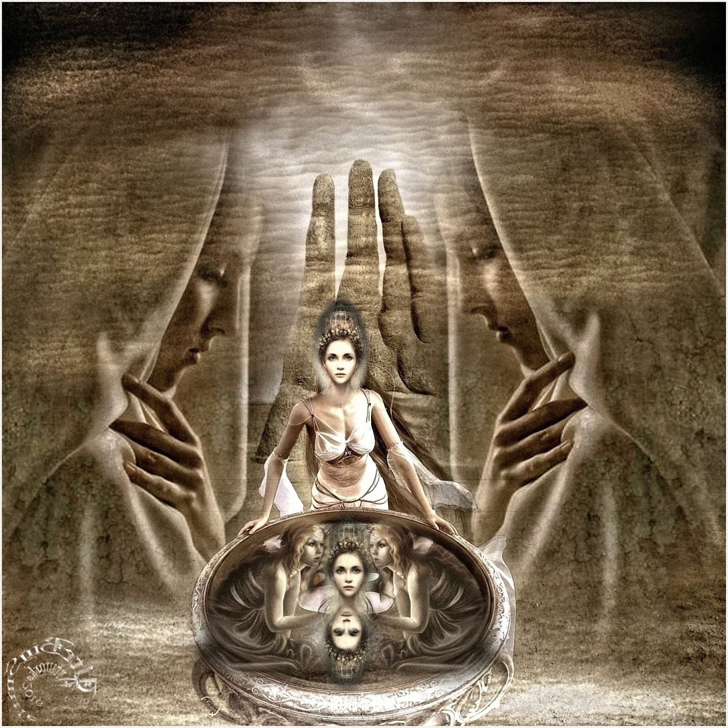 1444x1444 Oracle Of Delphi Painting Pythia - Oracle Of Delphi Painting