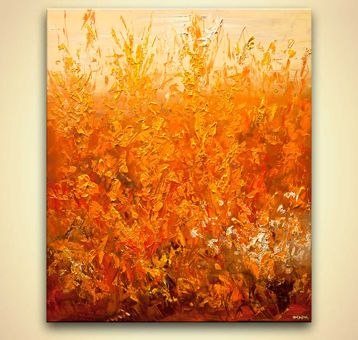 1140x1083 Painting - Orange Abstract Painting