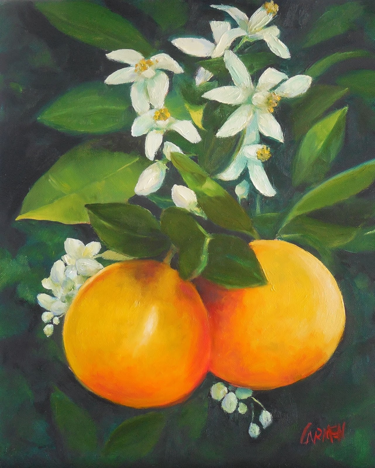 Orange Blossom Painting at PaintingValley.com | Explore collection of 