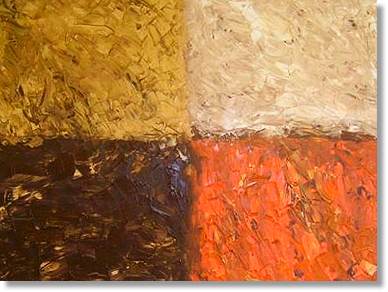 388x292 Modern Textured Canvas Art Painting In Chocolate Brown, Orange - Orange Canvas Painting
