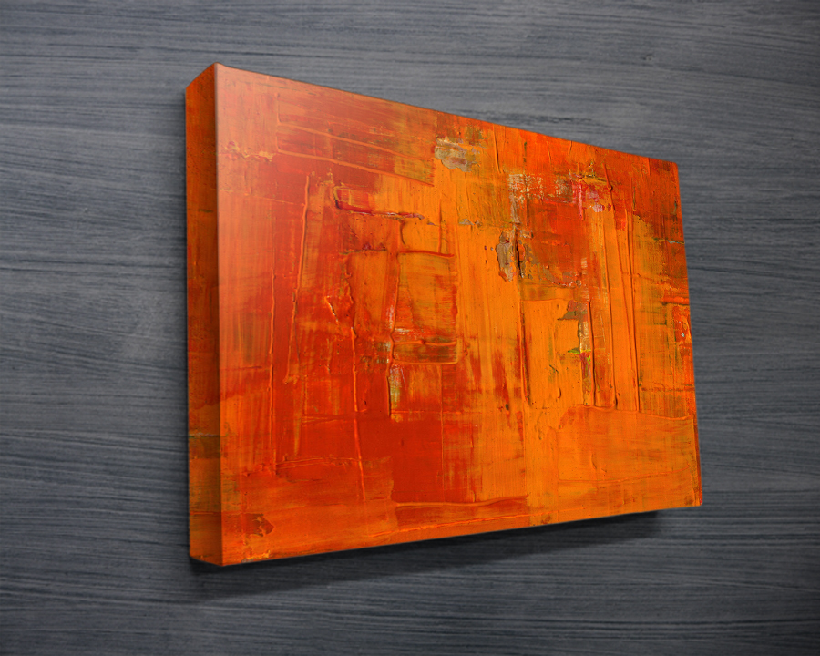 900x720 Painted Fire - Orange Canvas Painting