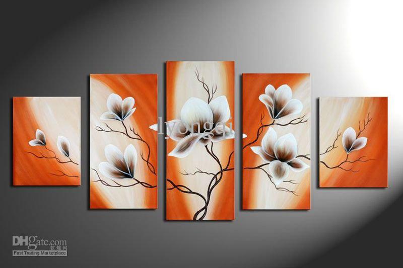800x533 2018 Hand Painted Hi Q Modern Wall Art Home Decorative Abstract - Orange Canvas Painting