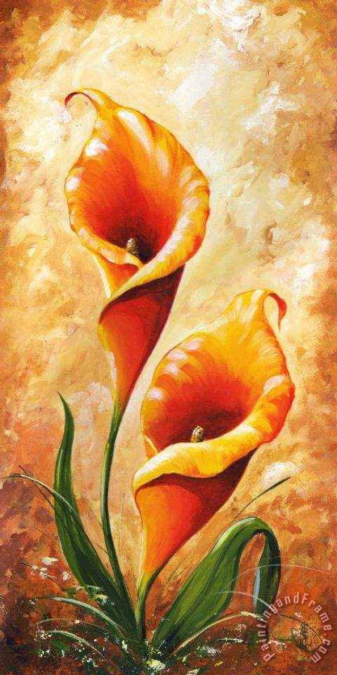 480x960 Edit Voros My Flowers - Orange Flower Painting