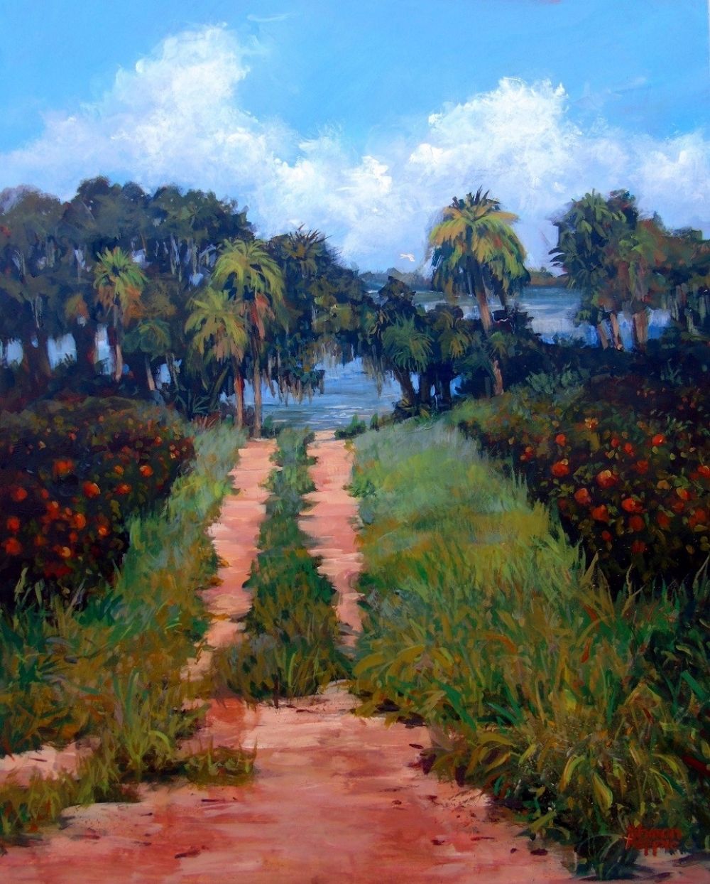 1000x1244 Lakeside Orange Grove By Artist Sharon Repple Painting Contest - Orange Grove Painting