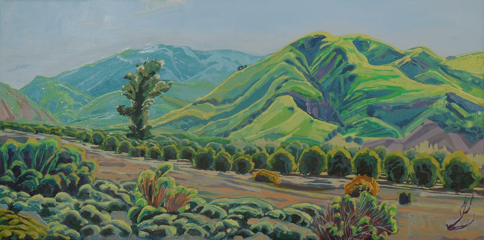 1600x794 Mike Major's Blogdaily Paintings Orange Grove - Orange Grove Painting