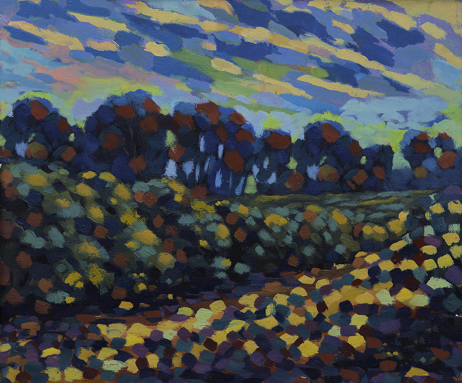 900x746 Orange Grove Painting By Alexander Fuza - Orange Grove Painting