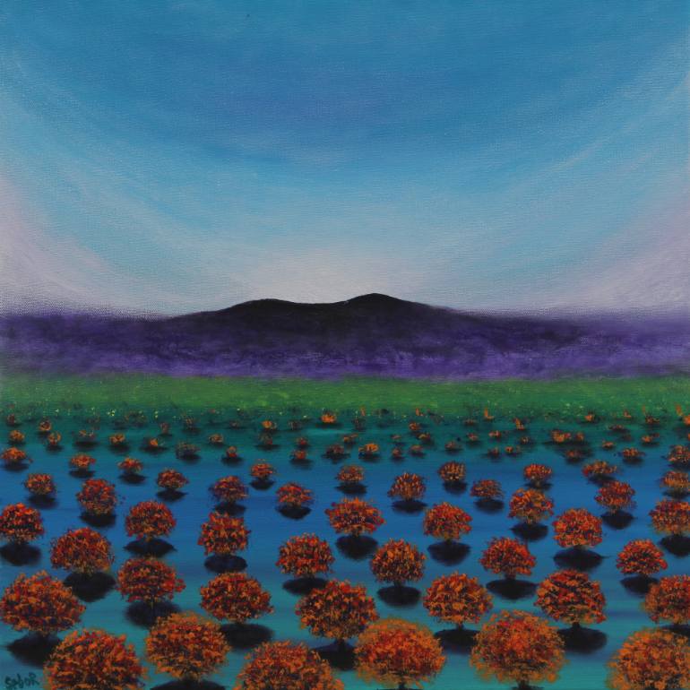 770x770 Saatchi Art Orange Grove Painting By Serguei Borodouline - Orange Grove Painting
