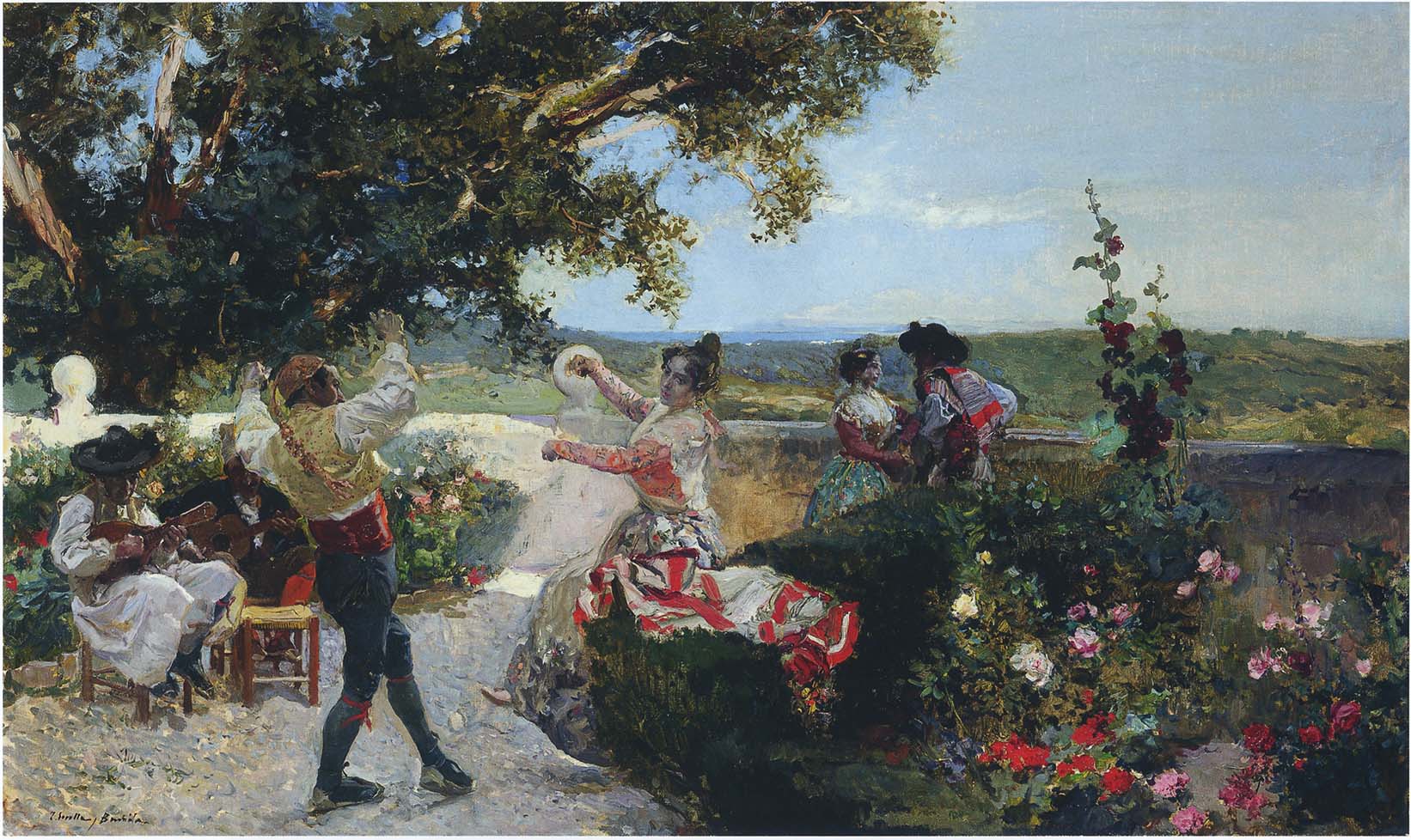 1642x978 Valencian Dance In An Orange Grove Painting Joaquin Sorolla Y - Orange Grove Painting