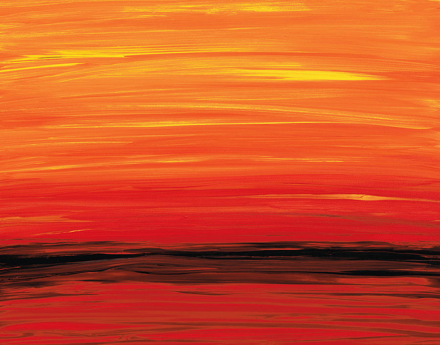 900x707 Ruby Shore - Orange Painting