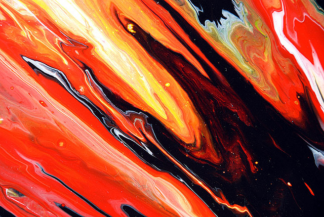 640x429 Black Amp Orange Painting A Close Up From One Of My - Orange Painting