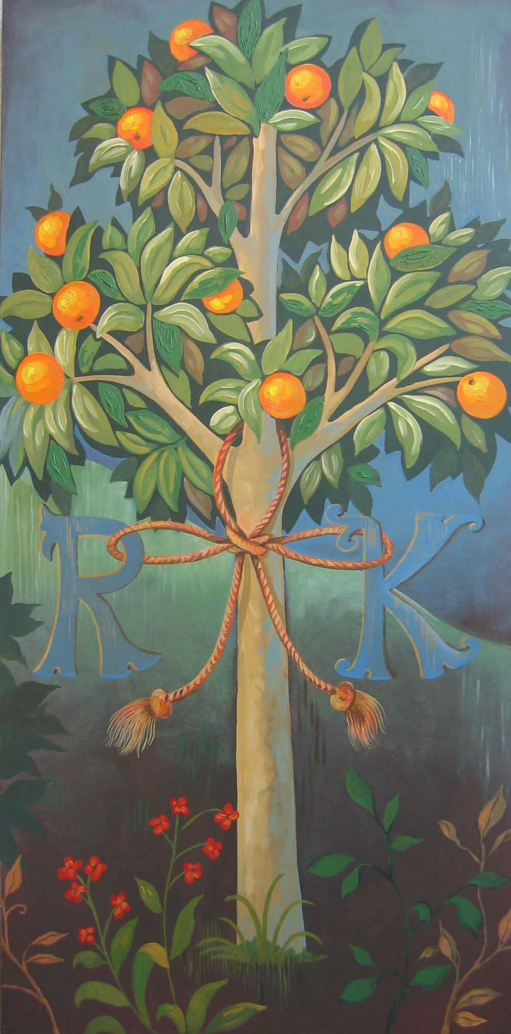 1000x2021 Paintings Karen Dodson Design - Orange Tree Painting