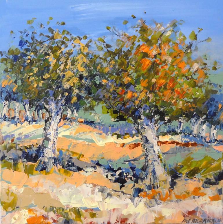 770x772 Saatchi Art Orange Tree Painting By Inelouise Mourick - Orange Tree Painting