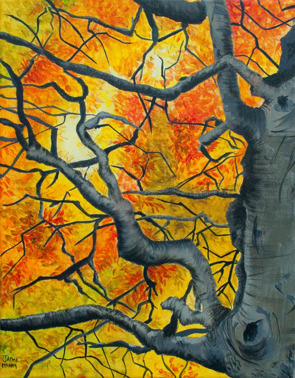 1000x1281 Tangled - Orange Tree Painting