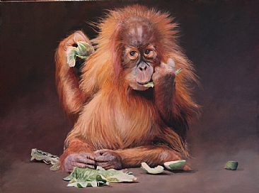 366x272 Orangutan - Orangutan Painting