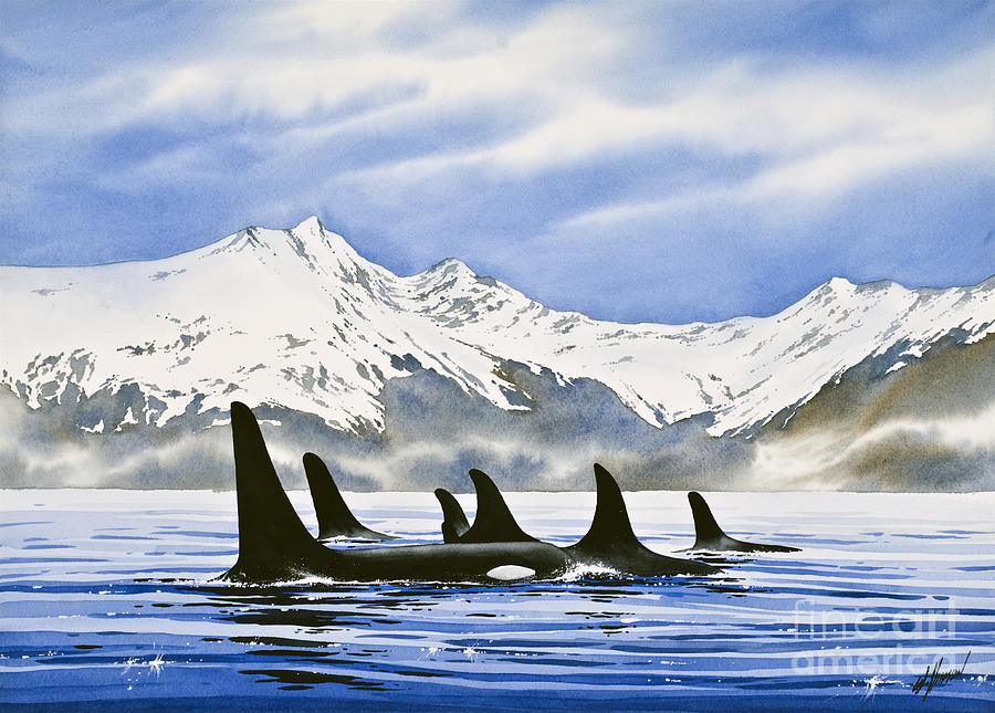 900x645 Orca Painting By James Williamson - Orca Painting