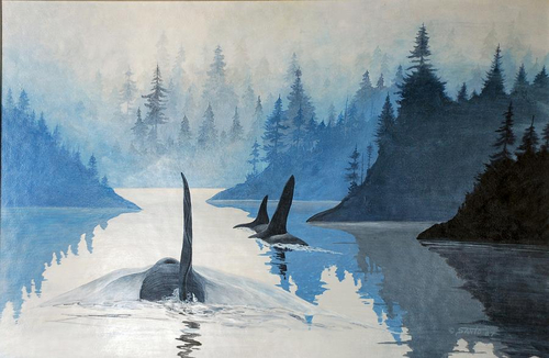 500x326 Orca Painting Discovered By Jessie On We Heart It - Orca Painting