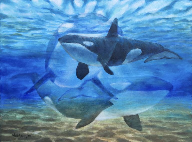 770x570 Saatchi Art The Persistence Of Family Values (Orca Whales - Orca Whale Painting