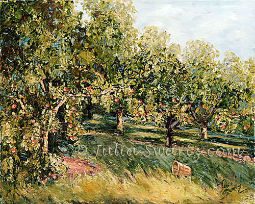 500x400 Julia Swartz Fine Art Gallery Summer Orchard - Orchard Painting
