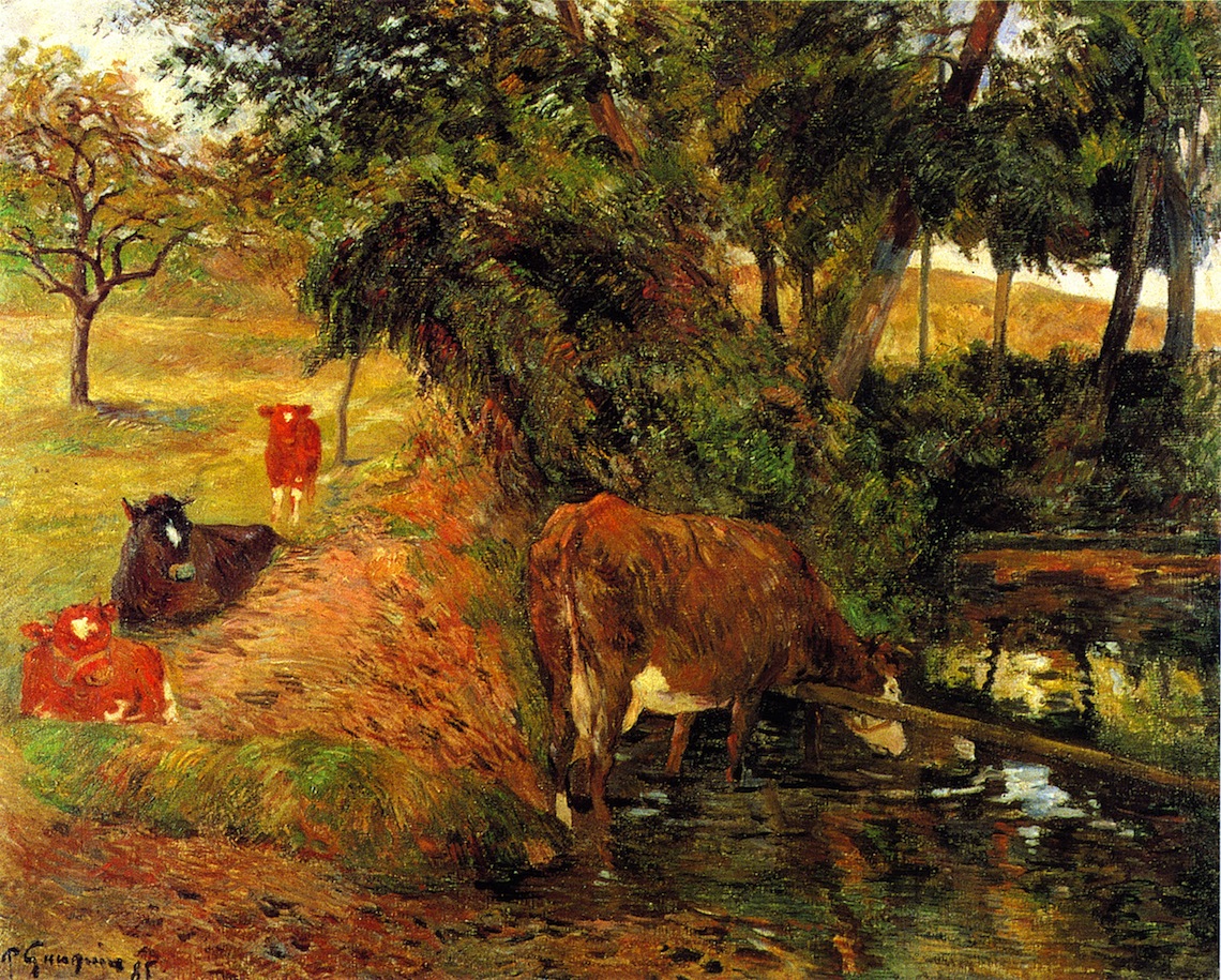 1140x915 Landscape With Cows In An Orchard Painting Henry Ossawa Tanner - Orchard Painting