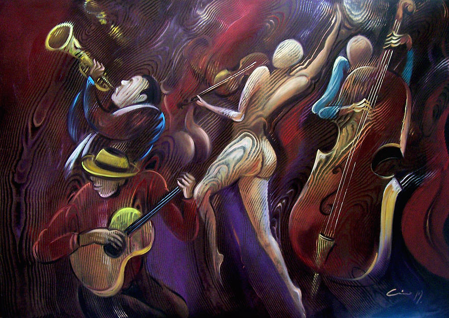 900x637 Orchestra Painting By Ciro Madueno - Orchestra Painting