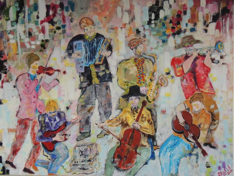 770x579 Saatchi Art The Orchestra Painting By Shahid Zuberi - Orchestra Painting