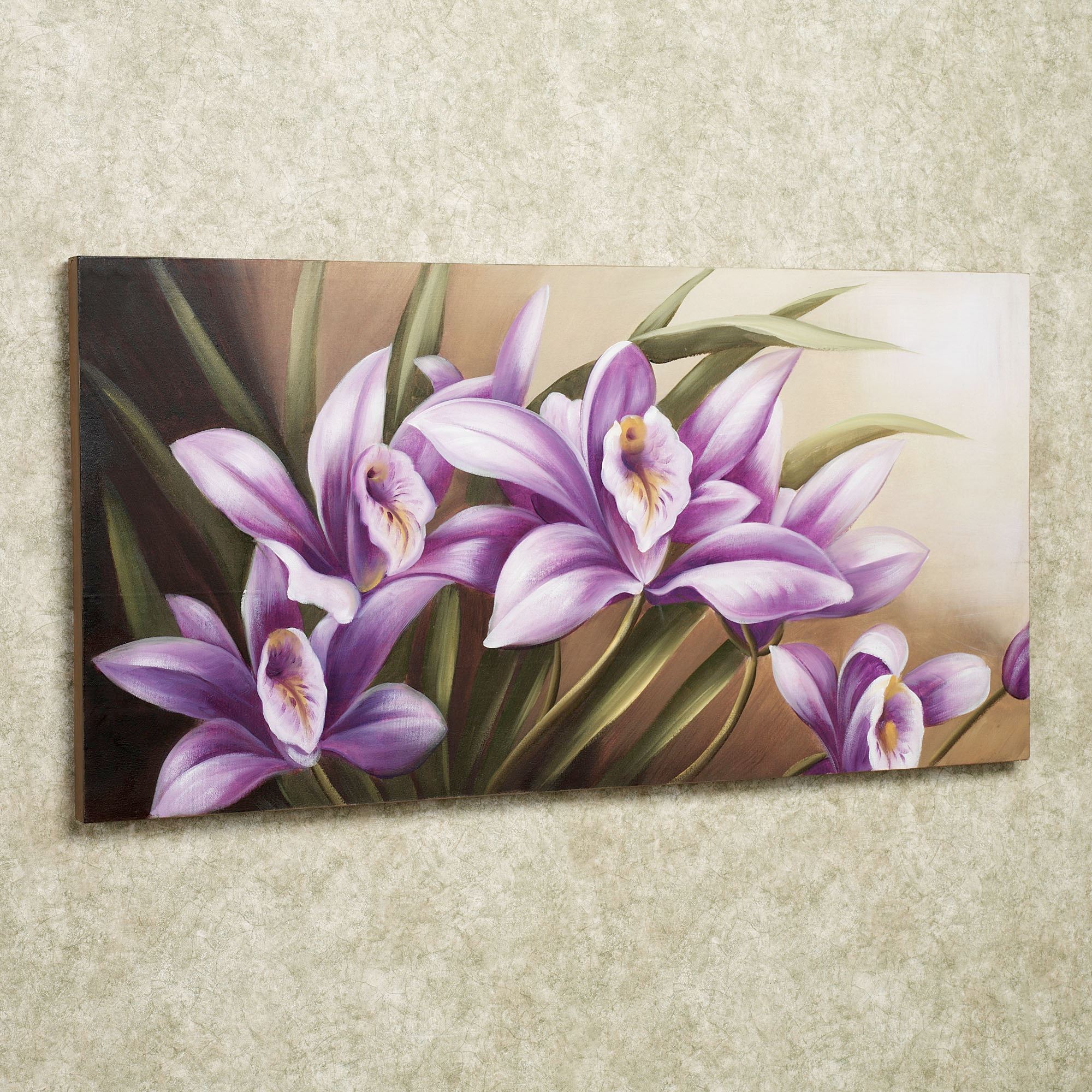 2000x2000 Wild Orchid Handpainted Floral Canvas Wall Art - Orchid Canvas Painting
