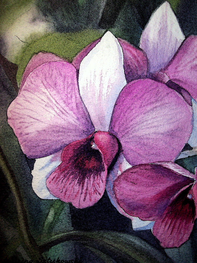 675x900 Orchid Painting By Irina Sztukowski - Orchid Flower Painting