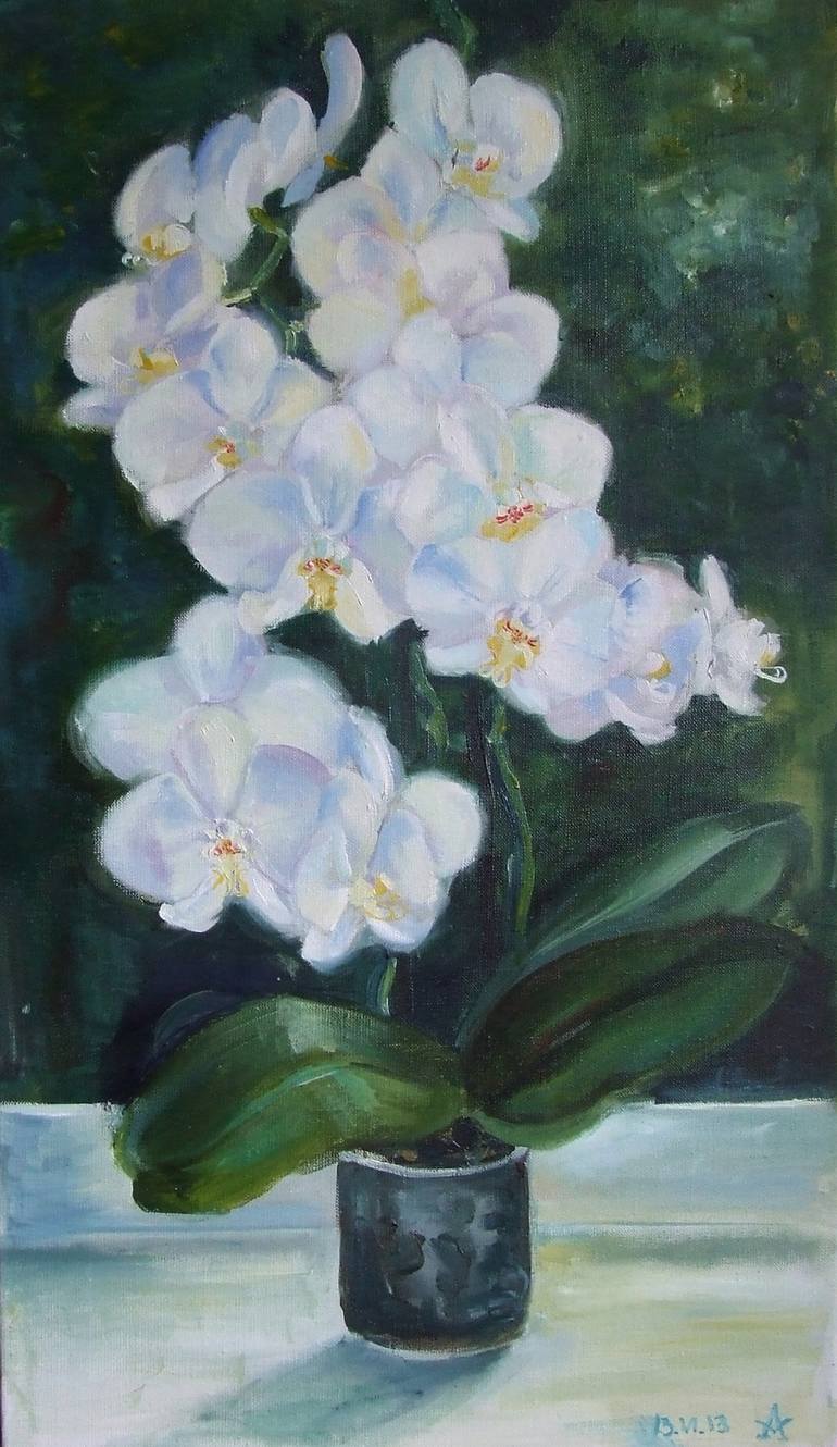 770x1330 Saatchi Art Orchid Painting By Anna Ananina - Orchid Painting