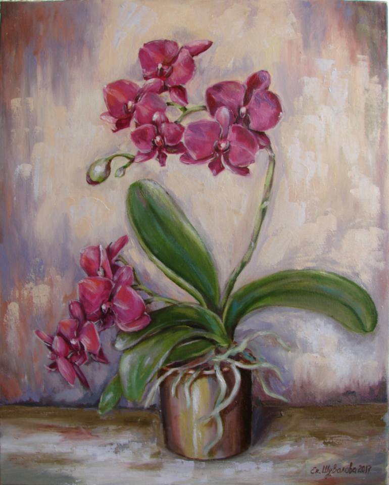 770x960 Saatchi Art Orchid. Painting By Kateryna Shuvalova - Orchid Painting