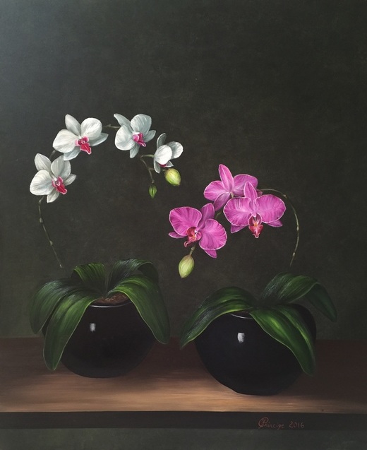 520x637 Flower Paintings - Orchid Painting