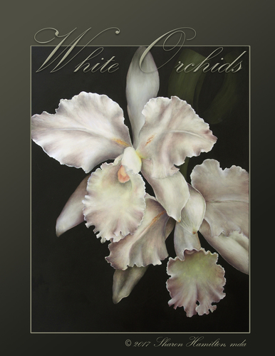 386x500 How To Paint White Orchids By Sharon Hamilton - Orchid Painting Acrylic