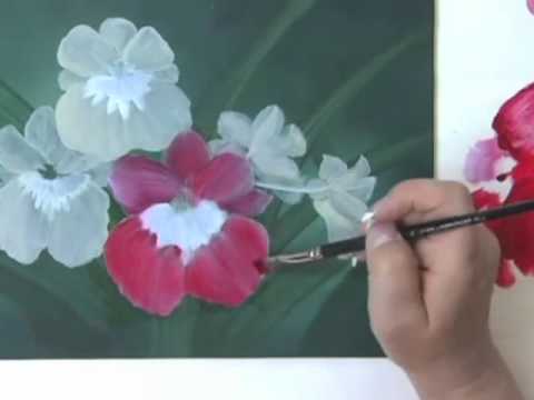 480x360 Acrylic Painting Techniques - Orchid Painting Acrylic