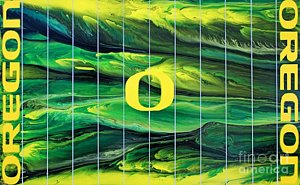 300x185 Oregon Ducks Football Art Fine Art America - Oregon Ducks Painting