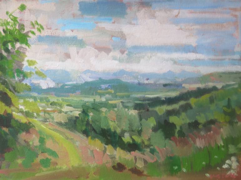 770x578 Saatchi Art View From Mount Baldy (Oregon) Painting By Gerald Ross - Oregon Painting