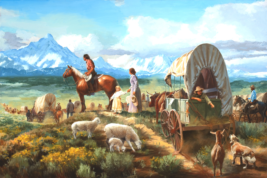 900x600 Jim Carson Studio - Oregon Trail Painting