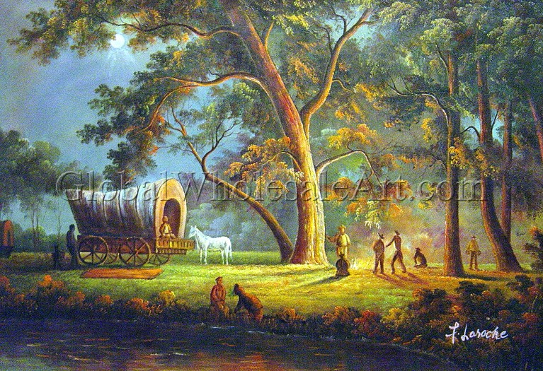 767x525 Albert Bierstadt - Oregon Trail Painting